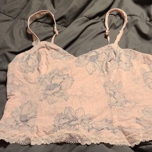 Victoria's Secret Modal and Lace Cropped Cami Set